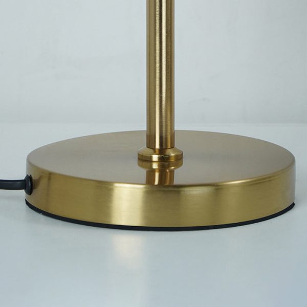 Contemporary Nordic Iron Geometric Cone-Stacked Water Ripple Glass LED Table Lamp For Bedroom - Image 5
