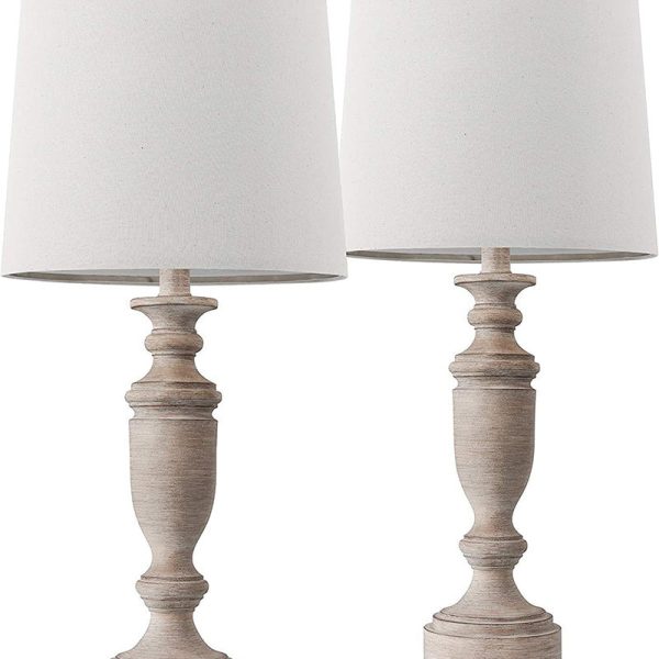 Modern Eclectic Fabric Round Shade Solid Wood 1-Light Table Lamp For Bedroom - Image 7