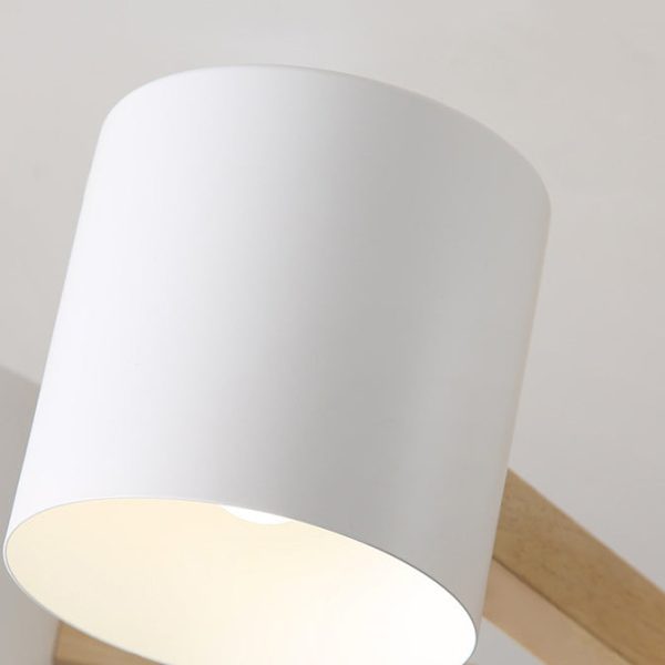 Contemporary Scandinavian Solid Wood Frame Hardware Cylinder Shade 6/8-Light Semi-Flush Mount Ceiling Light For Living Room - Image 6