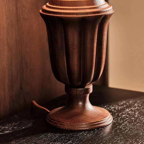 Traditional Vintage Fabric Flower Bouquet Shade Solid Wood 1-Light Table Lamp For Bedroom - Image 6