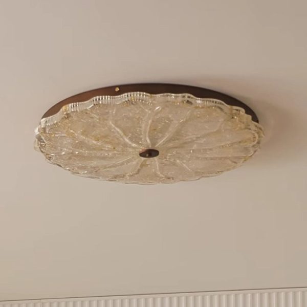 Modern Luxury Iron Resin Round Shade LED Flush Mount Ceiling Light For Bedroom - Image 15
