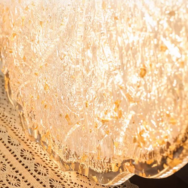 Modern Luxury Iron Resin Round Shade LED Flush Mount Ceiling Light For Bedroom - Image 6