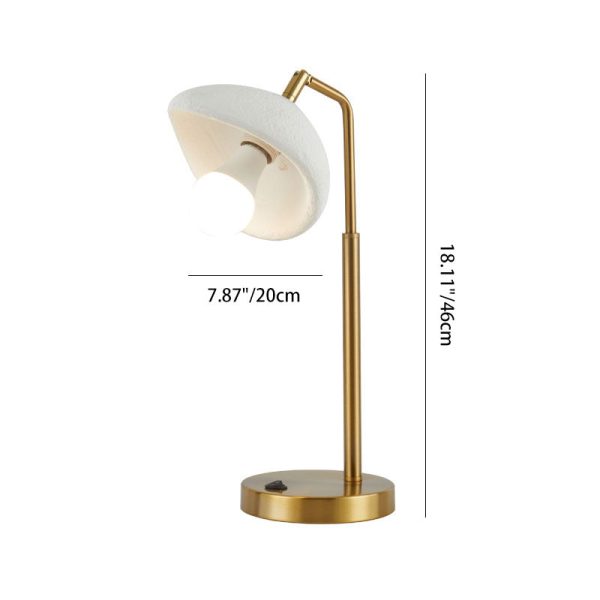 Contemporary Nordic High-Density Polystyrene Round Shade Hardware 1-Light Table Lamp For Bedroom - Image 4