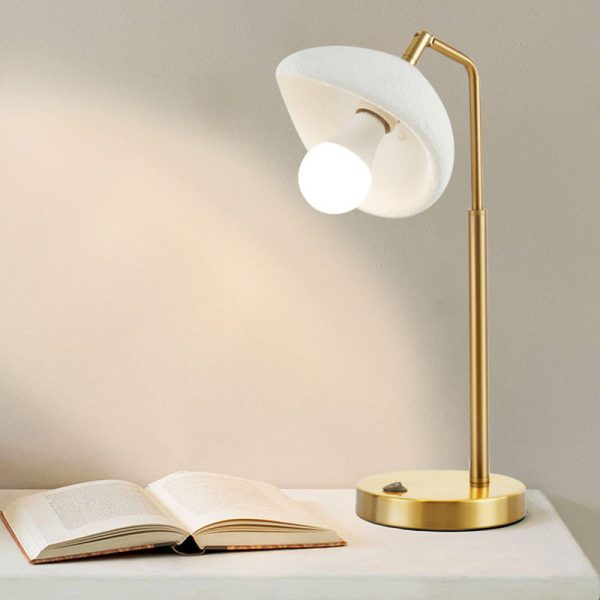 Contemporary Nordic High-Density Polystyrene Round Shade Hardware 1-Light Table Lamp For Bedroom - Image 14