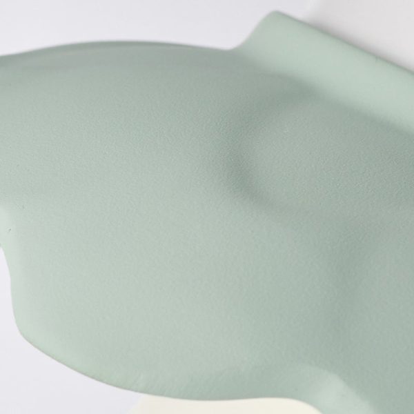 Traditional French Resin Flower PE Ball Shade 1-Light Semi-Flush Mount Ceiling Light For Living Room - Image 8