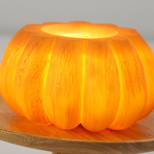 Contemporary Creative Resin Pumpkin PE Shade 1-Light Semi-Flush Mount Ceiling Light For Living Room - Image 7