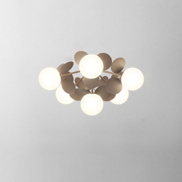 Contemporary Scandinavian Colorful Flower Orb Metal Glass Acrylic 1/4/6/8 Light Semi-Flush Mount Ceiling Light For Bedroom - Image 22