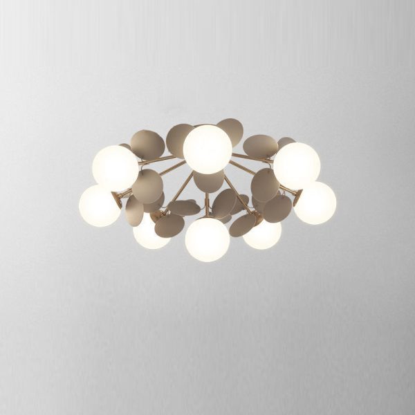 Contemporary Scandinavian Colorful Flower Orb Metal Glass Acrylic 1/4/6/8 Light Semi-Flush Mount Ceiling Light For Bedroom - Image 24