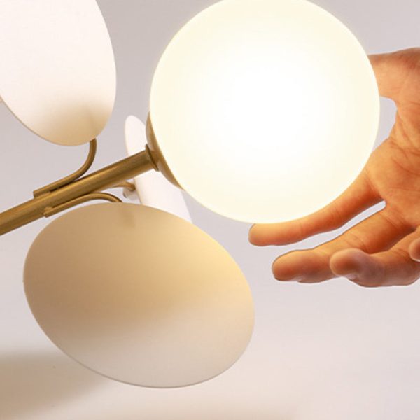 Contemporary Scandinavian Colorful Flower Orb Metal Glass Acrylic 1/4/6/8 Light Semi-Flush Mount Ceiling Light For Bedroom - Image 7