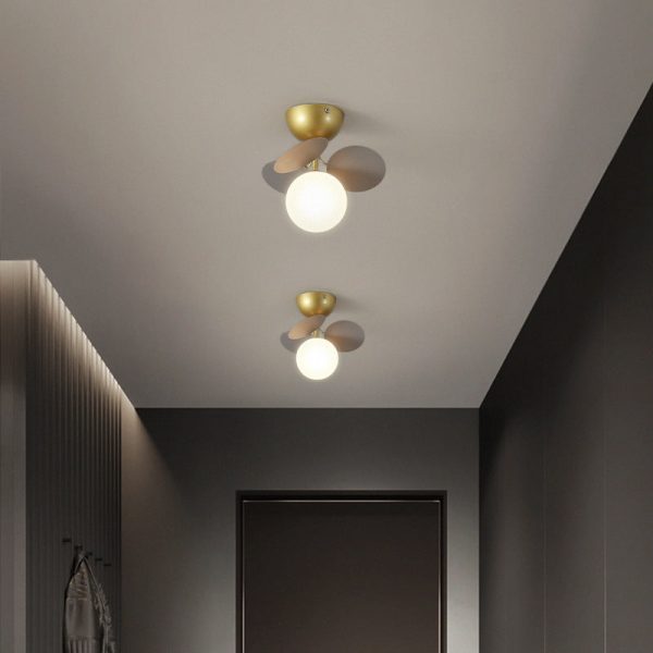 Contemporary Scandinavian Colorful Flower Orb Metal Glass Acrylic 1/4/6/8 Light Semi-Flush Mount Ceiling Light For Bedroom - Image 20