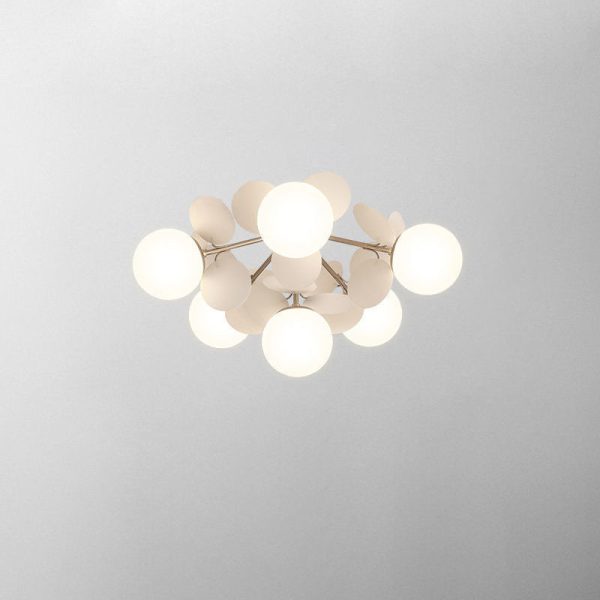 Contemporary Scandinavian Colorful Flower Orb Metal Glass Acrylic 1/4/6/8 Light Semi-Flush Mount Ceiling Light For Bedroom - Image 21