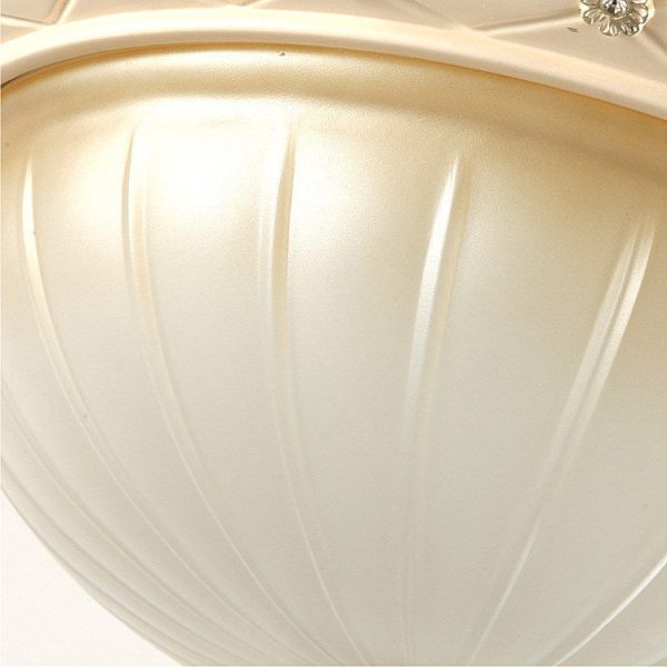 Traditional French Round Dome Resin Glass 2/3 Light Flush Mount Ceiling Light For Bedroom - Image 6
