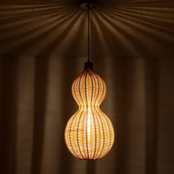 Contemporary Creative Waterproof Gourd Peanut Shape Rattan Stainless Steel 1-Light Pendant Light For Outdoor - Image 10