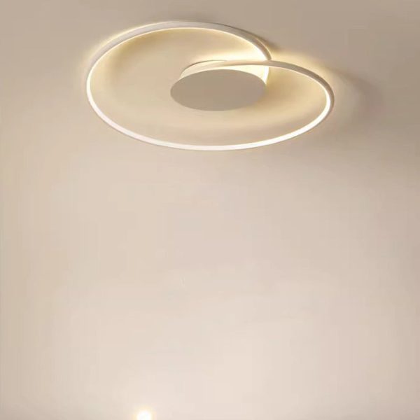Contemporary Creative Heart Round Iron Aluminum Silicone Semi-Flush Mount Ceiling Light For Bedroom - Image 12