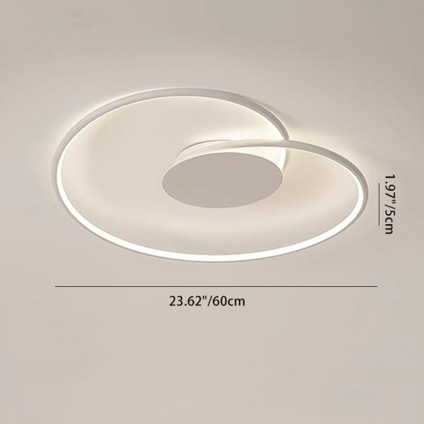 Contemporary Creative Heart Round Iron Aluminum Silicone Semi-Flush Mount Ceiling Light For Bedroom - Image 5