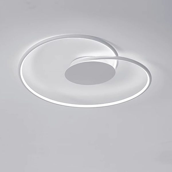 Contemporary Creative Heart Round Iron Aluminum Silicone Semi-Flush Mount Ceiling Light For Bedroom - Image 9