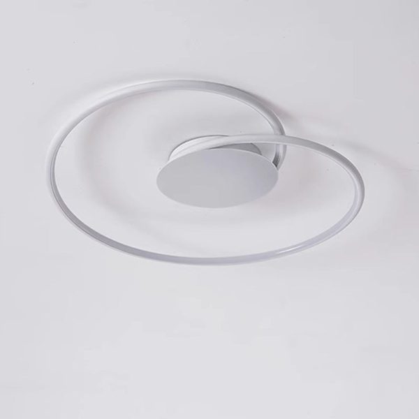 Contemporary Creative Heart Round Iron Aluminum Silicone Semi-Flush Mount Ceiling Light For Bedroom - Image 10