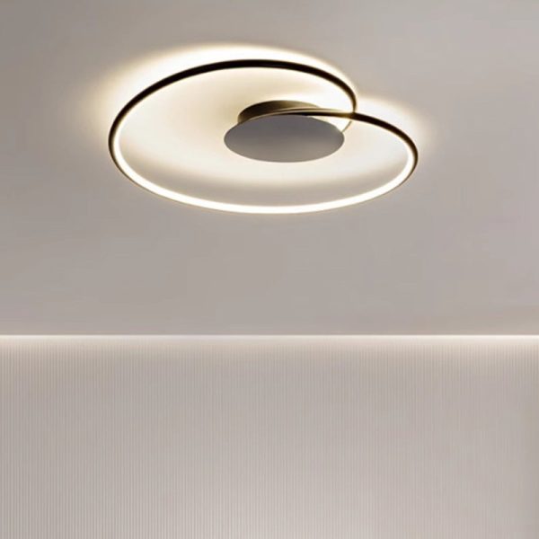 Contemporary Creative Heart Round Iron Aluminum Silicone Semi-Flush Mount Ceiling Light For Bedroom - Image 17