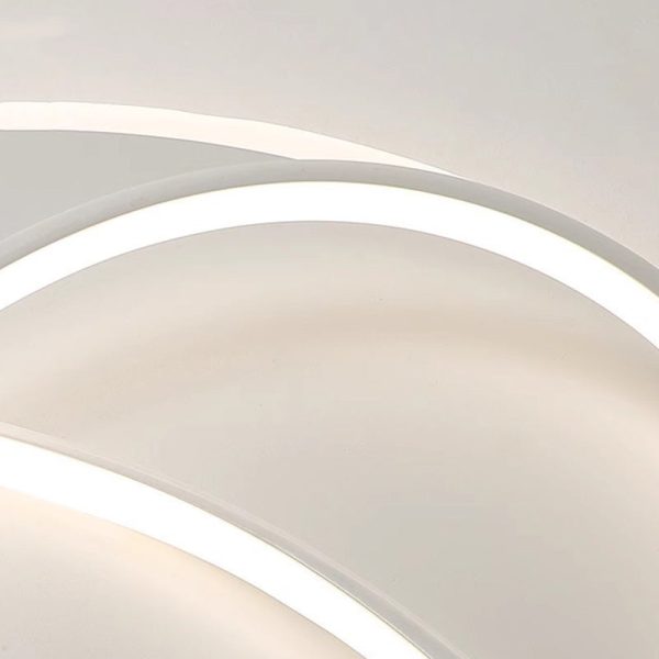 Contemporary Creative Heart Round Iron Aluminum Silicone Semi-Flush Mount Ceiling Light For Bedroom - Image 8