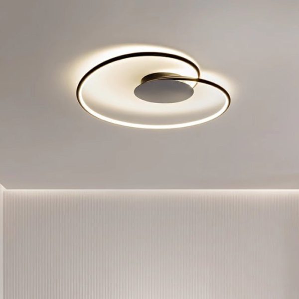 Contemporary Creative Heart Round Iron Aluminum Silicone Semi-Flush Mount Ceiling Light For Bedroom - Image 13