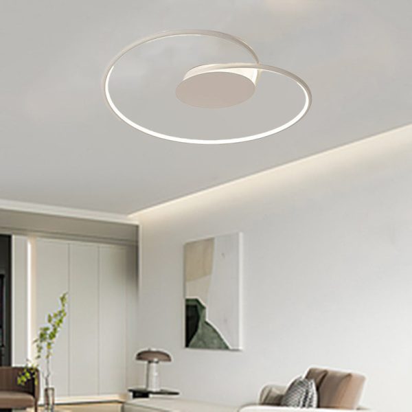 Contemporary Creative Heart Round Iron Aluminum Silicone Semi-Flush Mount Ceiling Light For Bedroom - Image 18