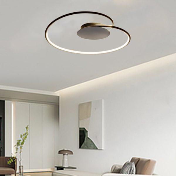 Contemporary Creative Heart Round Iron Aluminum Silicone Semi-Flush Mount Ceiling Light For Bedroom - Image 19