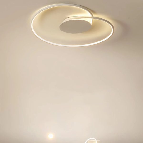 Contemporary Creative Heart Round Iron Aluminum Silicone Semi-Flush Mount Ceiling Light For Bedroom - Image 15