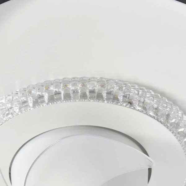 Contemporary Creative Cloud Shape ABS Iron LED Flush Mount Ceiling Fan Light For Bedroom - Image 8