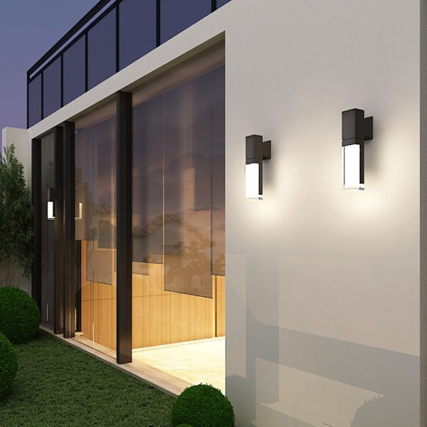 Modern Minimalist Waterproof Rectangle Aluminum Acrylic LED Wall Sconce Lamp For Outdoor - Image 15