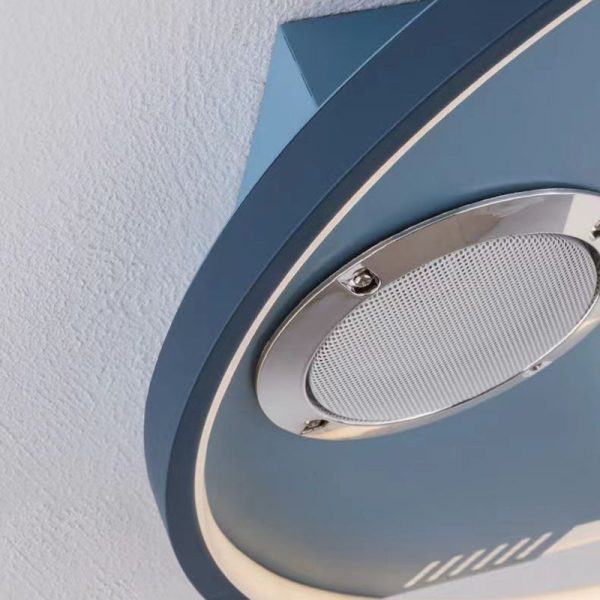 Contemporary Scandinavian Cloud Round Dome PVC Iron LED Flush Mount Ceiling Fan Light For Bedroom - Image 7