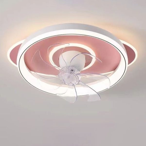 Contemporary Scandinavian Cloud Round Dome PVC Iron LED Flush Mount Ceiling Fan Light For Bedroom - Image 12