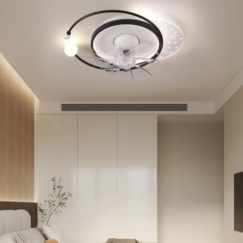 BS-Lighting-LM00776-19.jpg Contemporary Scandinavian Square Round Oval ABS Copper Hardware LED Flush Mount Ceiling Fan Light For Bedroom - Image 1