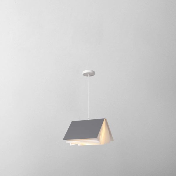 Contemporary Creative Book Rectangle Iron Fabric 1-Light Pendant Light For Bedroom - Image 17