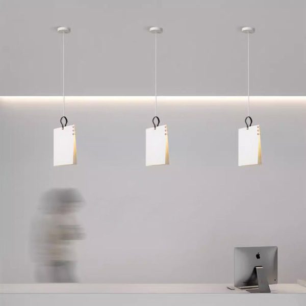 Contemporary Creative Book Rectangle Iron Fabric 1-Light Pendant Light For Bedroom - Image 10