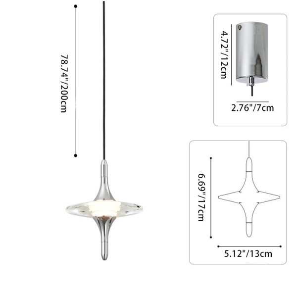 Modern Simplicity Cone Metal Crystal LED Pendant Light For Bedroom - Image 4