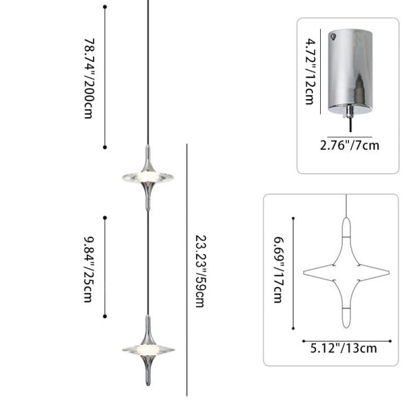 Modern Simplicity Cone Metal Crystal LED Pendant Light For Bedroom - Image 5