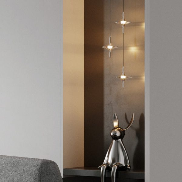 Modern Simplicity Cone Metal Crystal LED Pendant Light For Bedroom - Image 6
