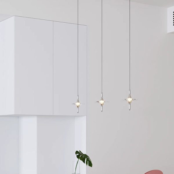 Modern Simplicity Cone Metal Crystal LED Pendant Light For Bedroom - Image 7