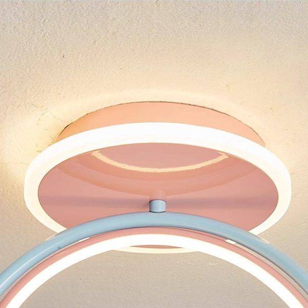 Contemporary Creative Kids Pony Iron Resin Acrylic LED Semi-Flush Mount Ceiling Light For Bedroom - Image 6