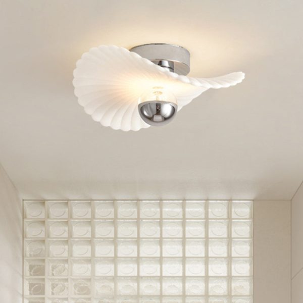 Modern Eclectic Flower Iron Aluminum PVC LED Semi-Flush Mount Ceiling Light For Bedroom - Image 13