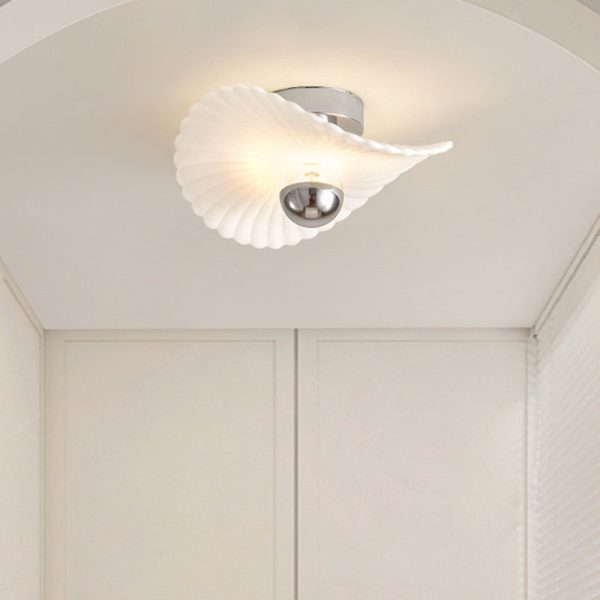 Modern Eclectic Flower Iron Aluminum PVC LED Semi-Flush Mount Ceiling Light For Bedroom - Image 16