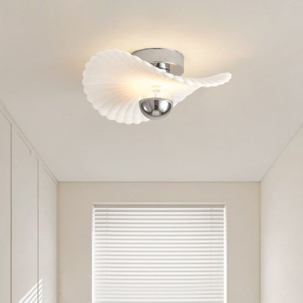 Modern Eclectic Flower Iron Aluminum PVC LED Semi-Flush Mount Ceiling Light For Bedroom - Image 14