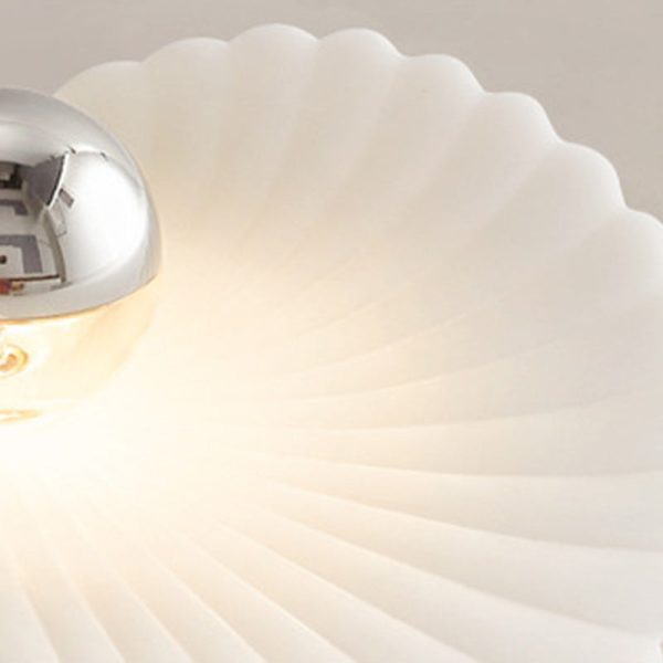 Modern Eclectic Flower Iron Aluminum PVC LED Semi-Flush Mount Ceiling Light For Bedroom - Image 7