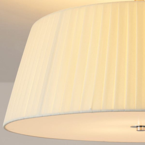 Contemporary Scandinavian Tapered Fabric Shade Iron Acrylic 3/5 Light Semi-Flush Mount Ceiling Light For Bedroom - Image 10