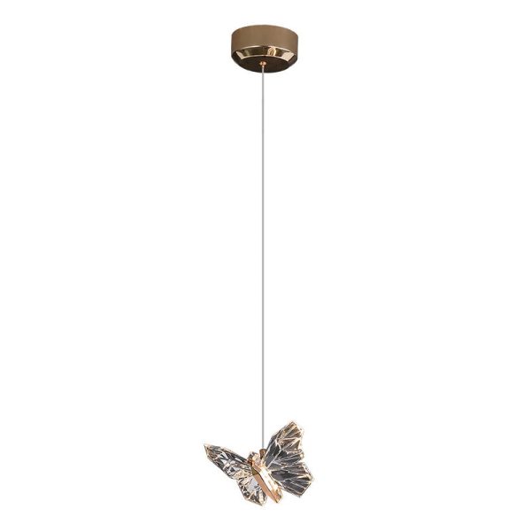 Contemporary Creative Butterfly Acrylic Zinc LED Pendant Light For Living Room - Image 14