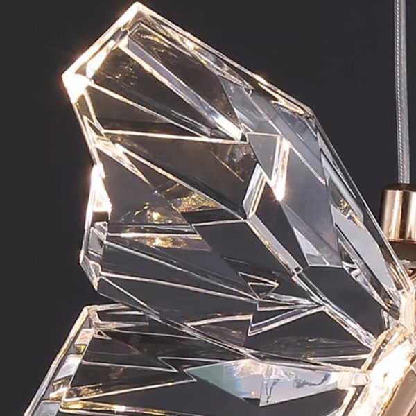 Contemporary Creative Butterfly Acrylic Zinc LED Pendant Light For Living Room - Image 7