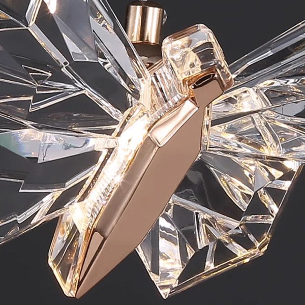 Contemporary Creative Butterfly Acrylic Zinc LED Pendant Light For Living Room - Image 6