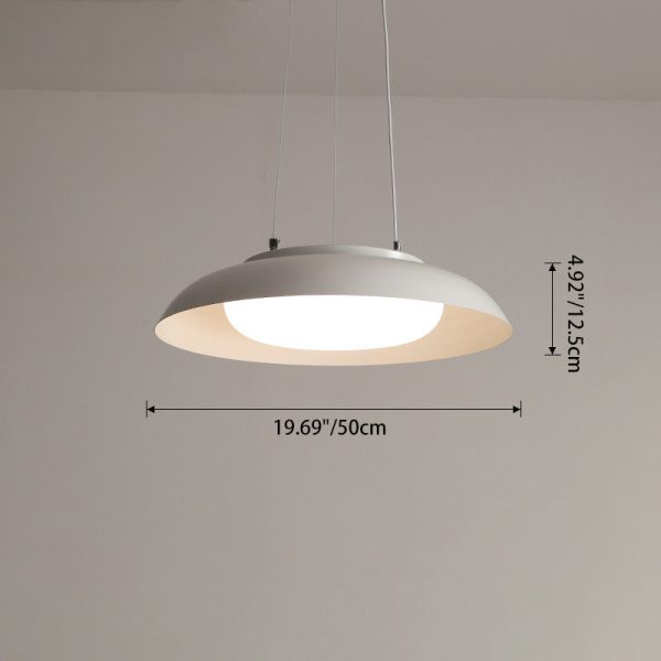 Modern Simplicity Bowl Round PE Iron LED Chandelier For Living Room - Image 5