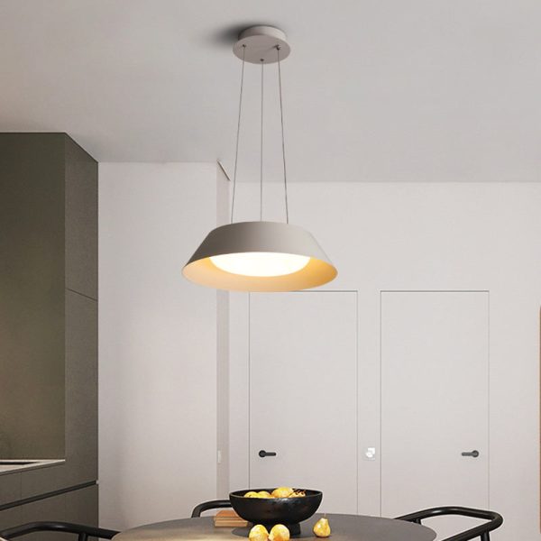 Modern Simplicity Bowl Round PE Iron LED Chandelier For Living Room - Image 3