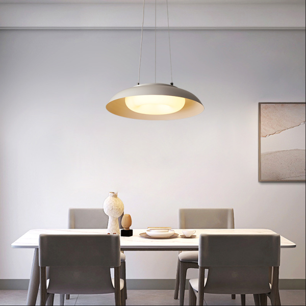 Modern Simplicity Bowl Round PE Iron LED Chandelier For Living Room - Image 2